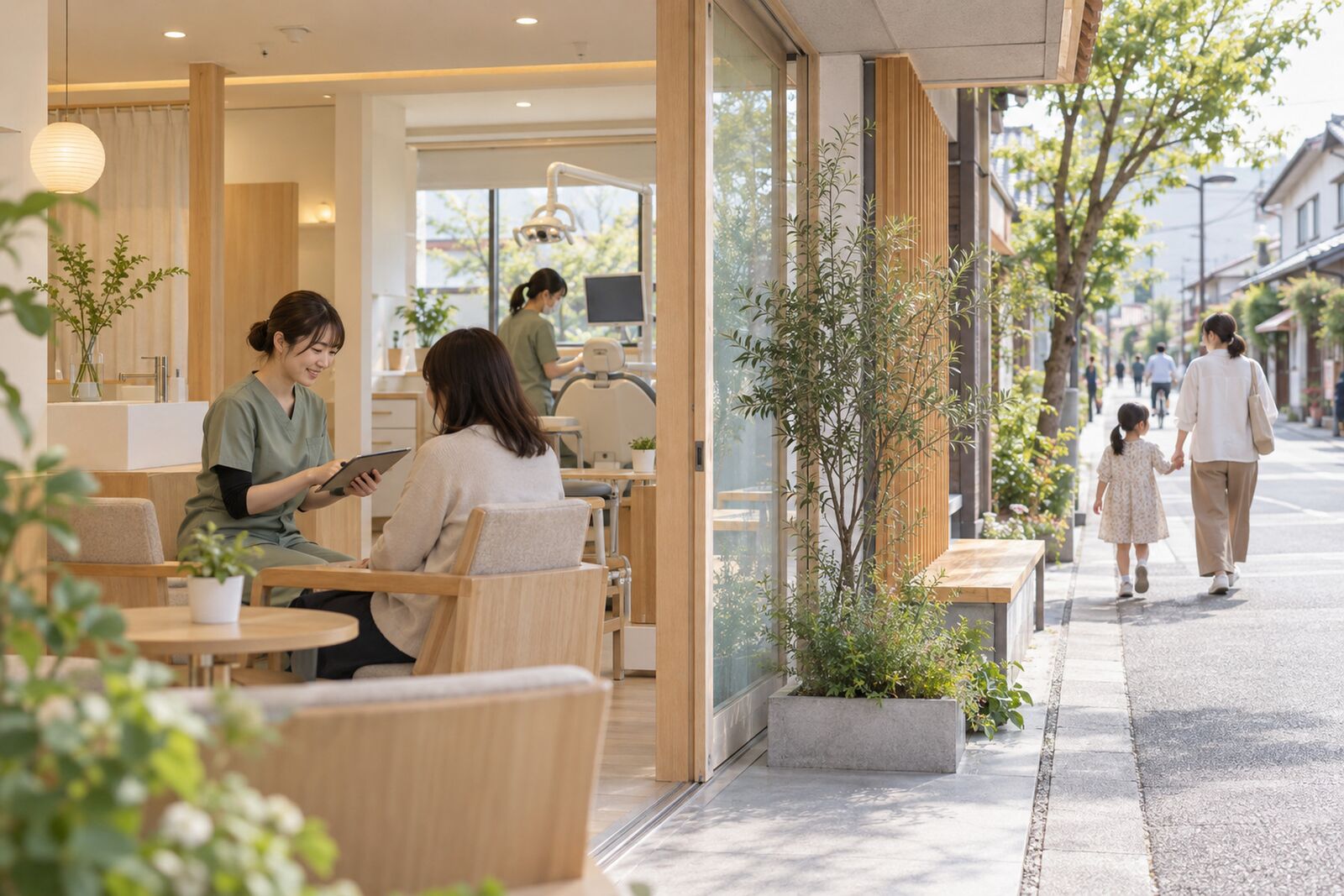 住宅と小さな商店が並ぶ街並み