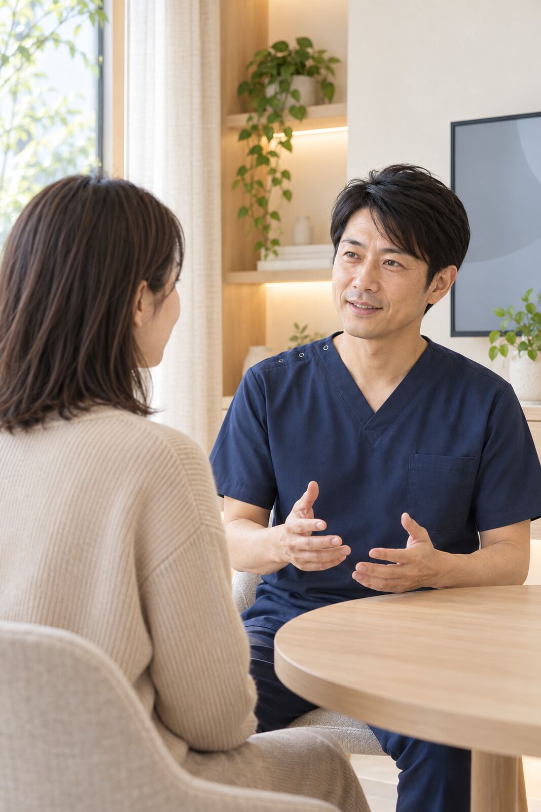 院長が患者と話している様子